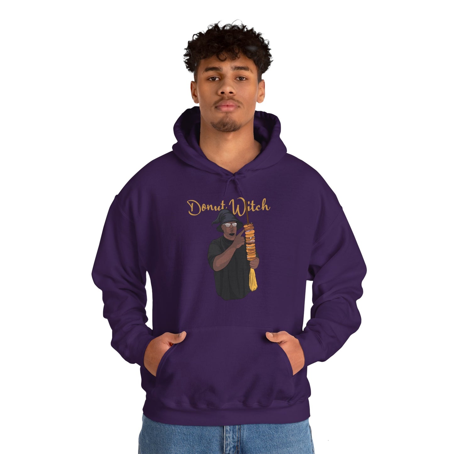 Men's Donut Witch Hooded Sweatshirt
